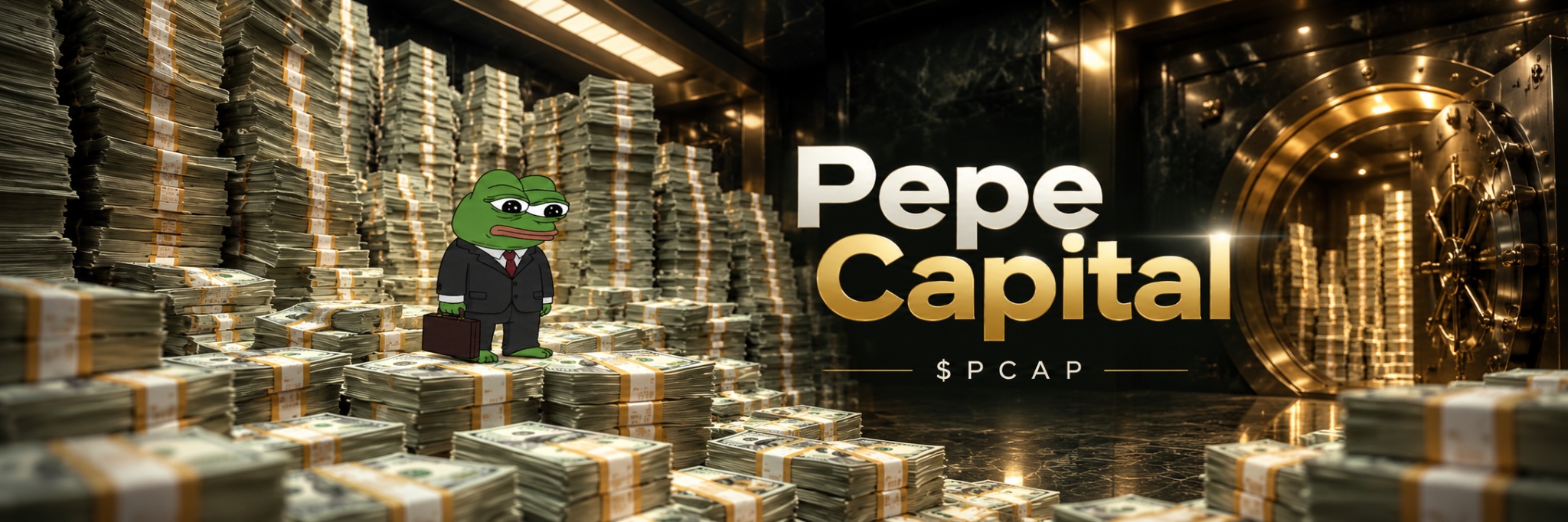 Pepe Capital vault filled with cash